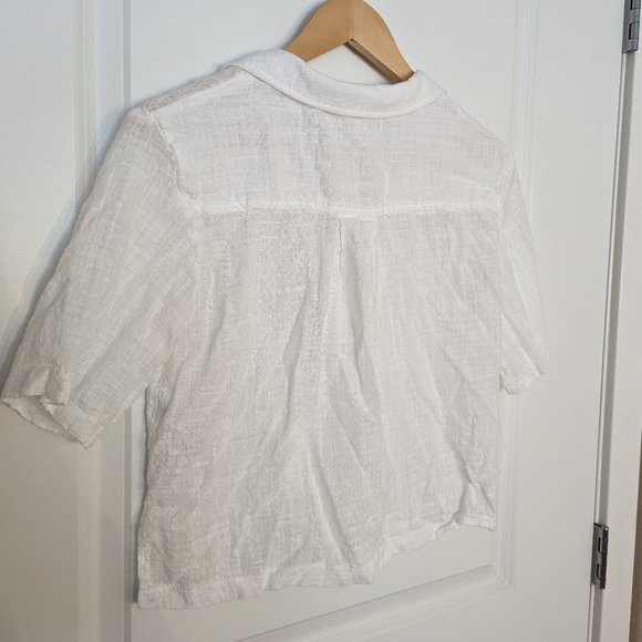 Topshop Lightweight Resort Crop Shirt - Picture 7 of 7